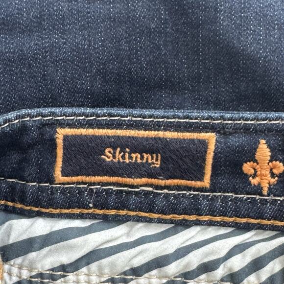 Rock Revival Calli Skinny Jeans Women's Size 30 Blue Embroidered Dark Wash - Picture 13 of 14